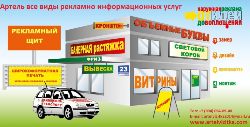 Рекламно-производственные услуги всех видов дизайн изготовление монтаж